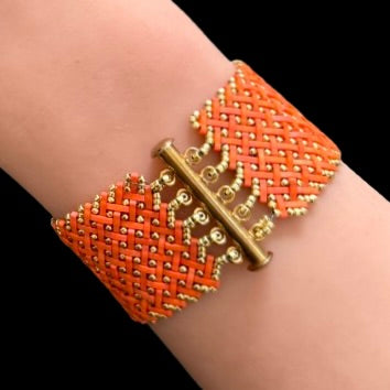 Crosshatch Cuff - Sunset
