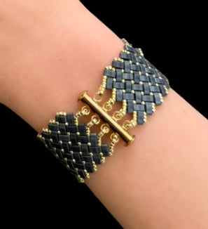 Herringbone Bracelet - Golden Graphite