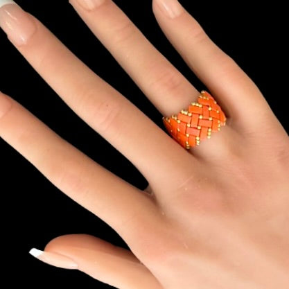 Herringbone Ring – Sunset