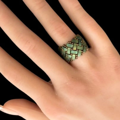 Herringbone Ring – Patina