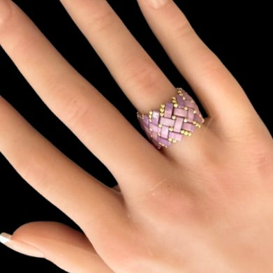 Herringbone Ring – Orchid