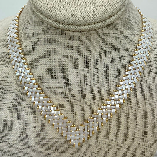 Herringbone - Alabaster Gold