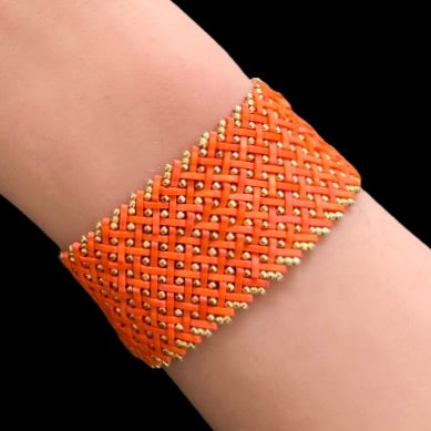 Crosshatch Cuff - Sunset