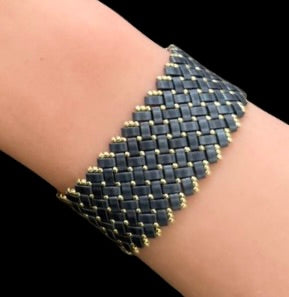 Herringbone Bracelet - Golden Graphite