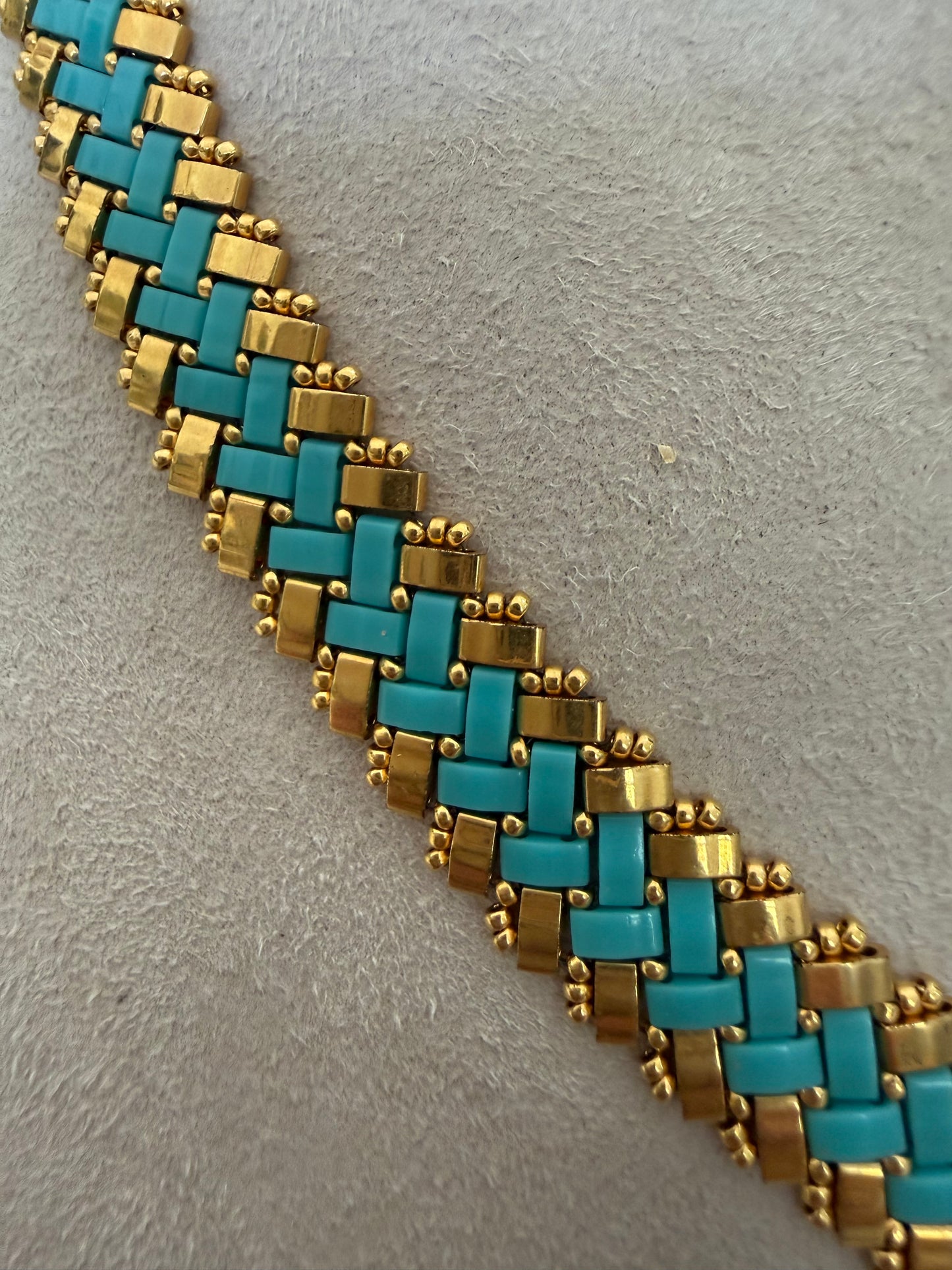 Gilded Herringbone - Oasis